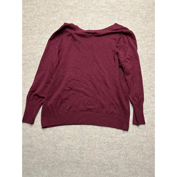 Lane Bryant Maroon Red Long Sleeve Knit Pullover Sweater Size 18/20 - Picture 5 of 7